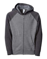 Independent Trading Co. Youth Lightweight Special Blend Raglan Zip Hood - Independent Trading Co. PRM15YSBZ