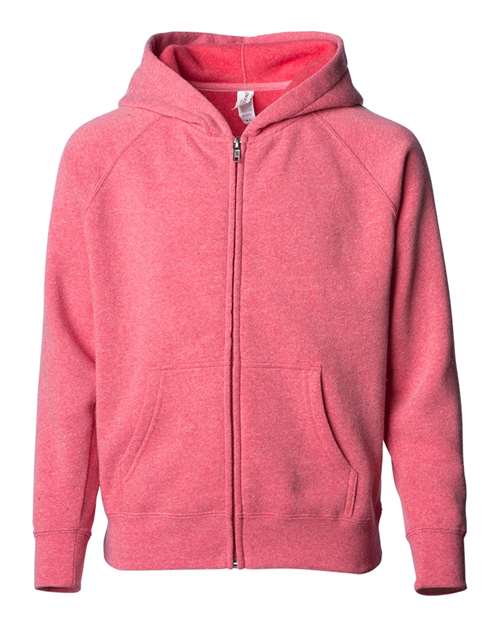 Independent Trading Co. Youth Lightweight Special Blend Raglan Zip Hood - Independent Trading Co. PRM15YSBZ
