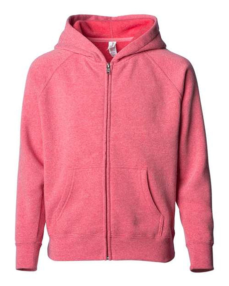 Independent Trading Co. Youth Lightweight Special Blend Raglan Zip Hood - Independent Trading Co. PRM15YSBZ