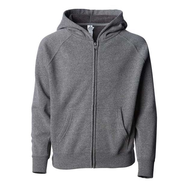 Independent Trading Co. Youth Lightweight Special Blend Raglan Zip Hood - Independent Trading Co. PRM15YSBZ Independent Trading Co. Nickel XS