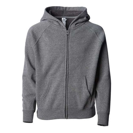 Independent Trading Co. Youth Lightweight Special Blend Raglan Zip Hood - Independent Trading Co. PRM15YSBZ Independent Trading Co. Nickel XS