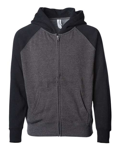 Independent Trading Co. Toddler Lightweight Special Blend Raglan Zip Hood - Independent Trading Co. PRM10TSBZ