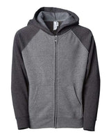 Independent Trading Co. Toddler Lightweight Special Blend Raglan Zip Hood - Independent Trading Co. PRM10TSBZ