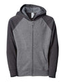 Independent Trading Co. Toddler Lightweight Special Blend Raglan Zip Hood - Independent Trading Co. PRM10TSBZ
