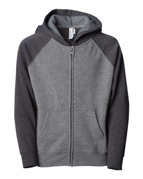 Independent Trading Co. Toddler Lightweight Special Blend Raglan Zip Hood - Independent Trading Co. PRM10TSBZ
