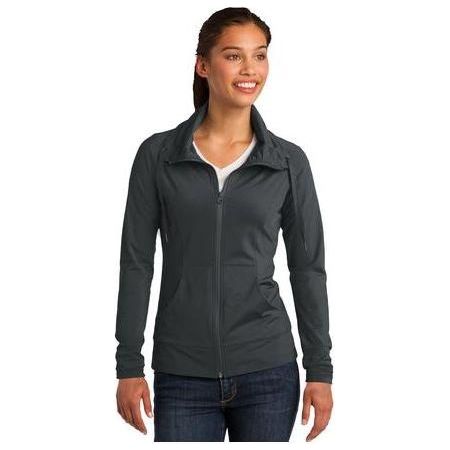 Ladies Sport-Wick Stretch Full-Zip Jacket DRI-EQUIP X-Small Charcoal Grey