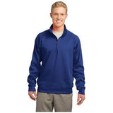 Mens Tech Fleece 1/4-Zip Pullover DRI-EQUIP Large True Royal