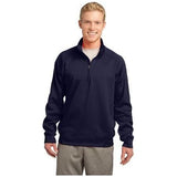 Mens Tech Fleece 1/4-Zip Pullover DRI-EQUIP Medium True Navy
