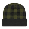 Cap America USA-Made Beanie RKP12 Plaid Knit Cap with Cuff