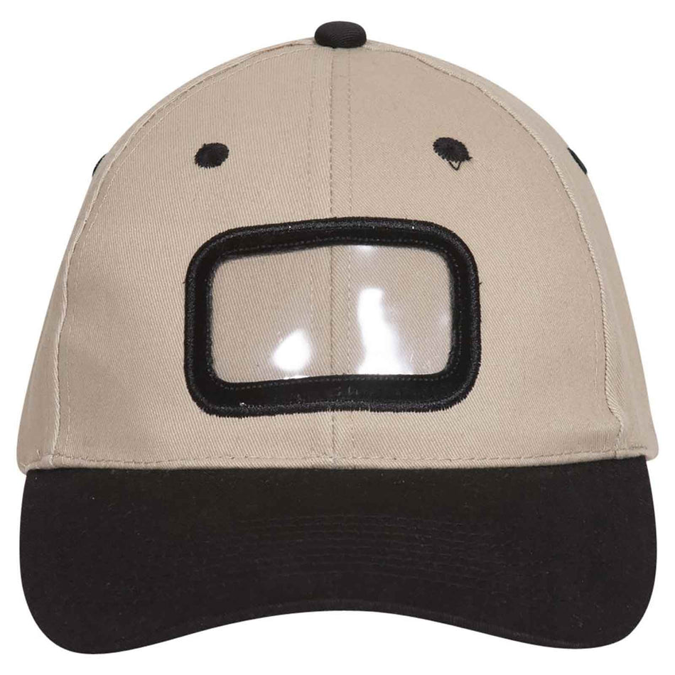 OTTO CAP 6 Panel Low Profile Baseball Cap OTTO 61-307 Otto Cap 0332 - Blk/Kha OSFM - Adult