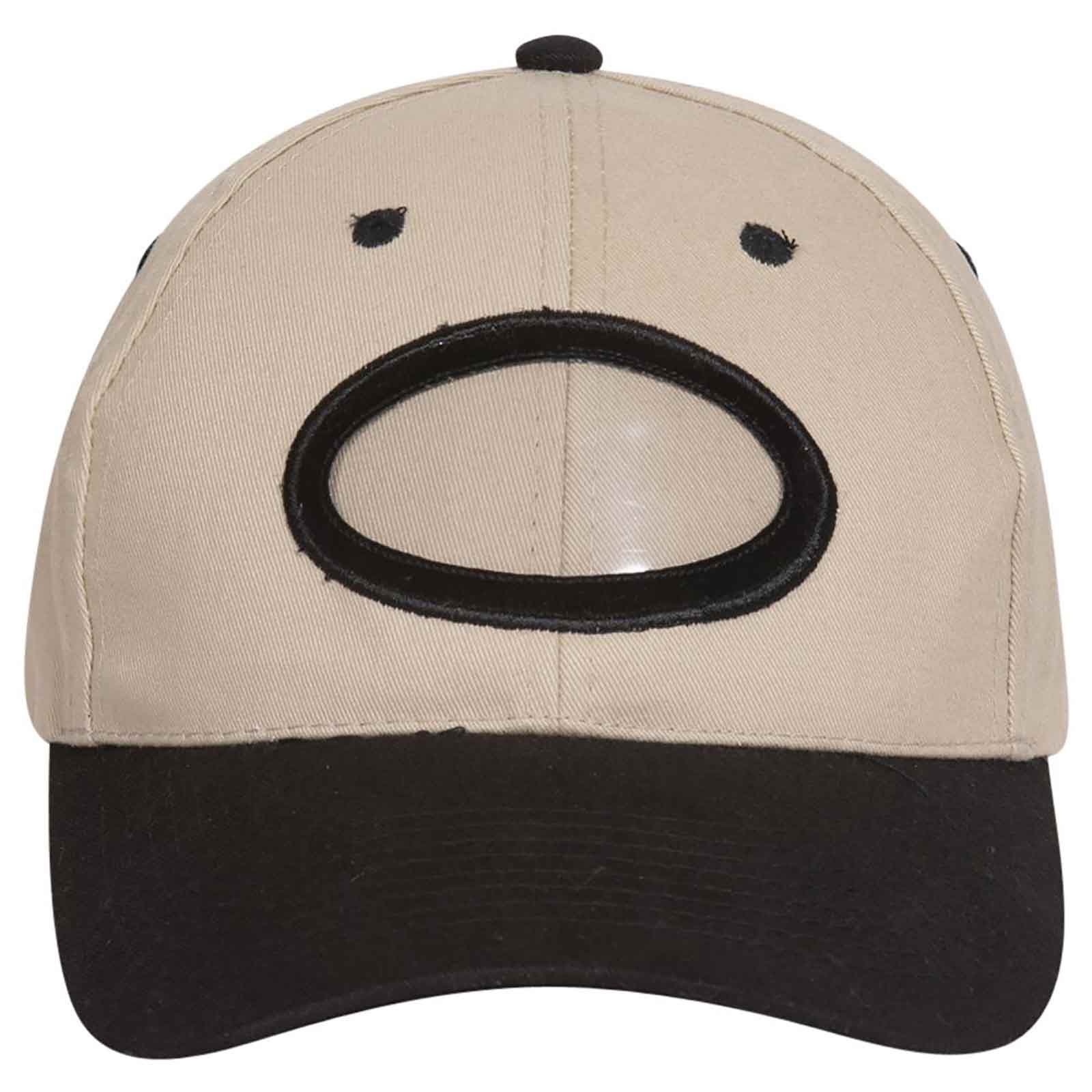 OTTO CAP 6 Panel Low Profile Baseball Cap OTTO 61-309 Otto Cap 0332 - Blk/Kha OSFM - Adult