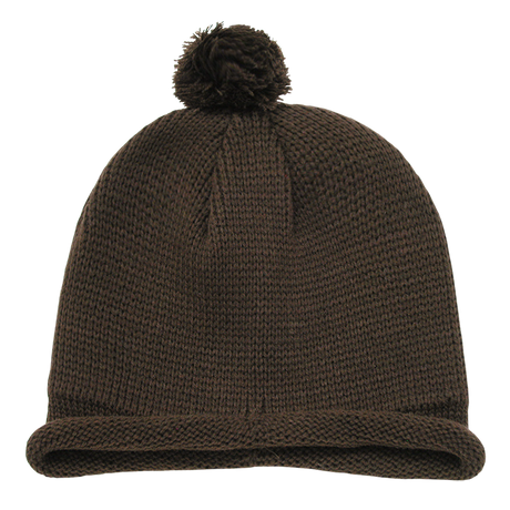 Decky Solid RollUp Beanie w/PomPom | Decky 611A
