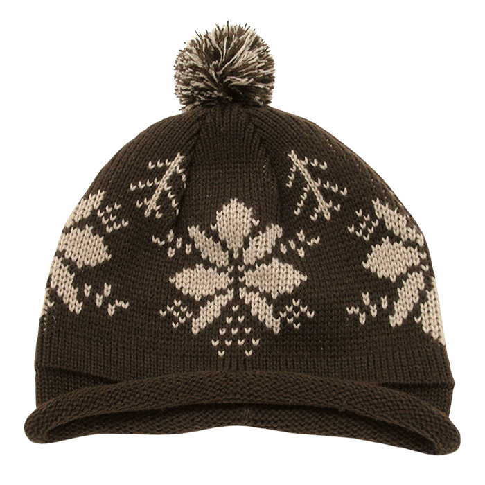 Decky Snowflake Roll Up Beaine w/Pom | Decky 611B