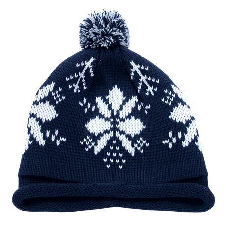 Decky Snowflake Roll Up Beaine w/Pom | Decky 611B