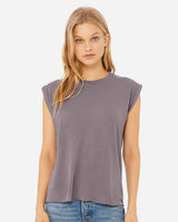 Bella + Canvas 8804 Women’s Flowy Rolled Cuffs Muscle Tee