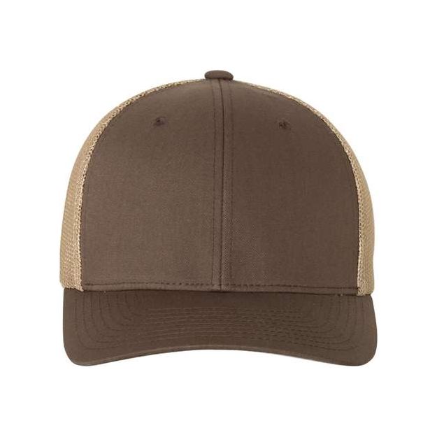 Flexfit Trucker Cap - Flexfit 6511 Flexfit Brown/ Khaki One Size