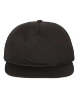 YP Classics Lightly-Structured Five-Panel Snapback Cap - Yupoong 6502