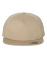 YP Classics Lightly-Structured Five-Panel Snapback Cap - Yupoong 6502