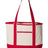 Q-Tees 20L Small Deluxe Tote - Q-Tees Q125800 Red SALE Q-Tees Natural/ Red One Size