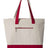 Q-Tees 19L Zippered Tote - Q-Tees Q1300 Q-Tees Natural/ Red One Size