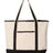 Q-Tees 34.6L Large Canvas Deluxe Tote - Q-Tees Q1500 Q-Tees Natural/ Black One Size