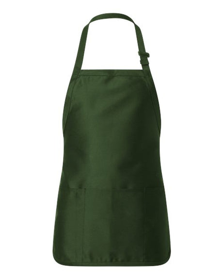 Q-Tees Full-Length Apron with Pouch Pocket - Q-Tees Q4250 Q-Tees Forest One Size