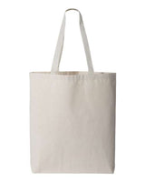 Q-Tees 11L Canvas Tote with Contrast-Color Handles - Q-Tees Q4400 Q-Tees Natural/ Natural One Size