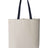 Q-Tees 11L Canvas Tote with Contrast-Color Handles - Q-Tees Q4400 Q-Tees Natural/ Navy One Size