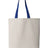 Q-Tees 11L Canvas Tote with Contrast-Color Handles - Q-Tees Q4400 Q-Tees Natural/ Royal One Size