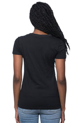 Royal Apparel 64030 Women's Viscose Hemp Organic Cotton V-Neck - Caviar