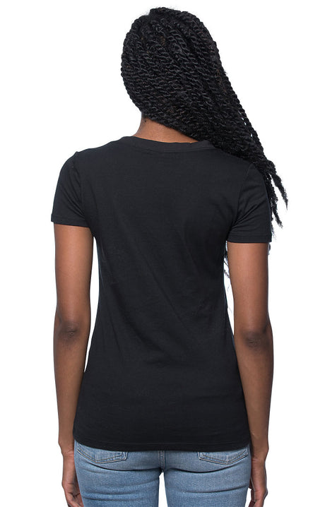 Royal Apparel 64030 Women's Viscose Hemp Organic Cotton V-Neck - Caviar