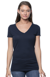 Royal Apparel 64030 Women's Viscose Hemp Organic Cotton V-Neck - Patriot Blue