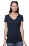 Royal Apparel 64030 Women's Viscose Hemp Organic Cotton V-Neck - Patriot Blue