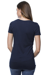 Royal Apparel 64030 Women's Viscose Hemp Organic Cotton V-Neck - Patriot Blue