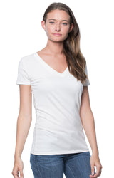 Royal Apparel 64030 Women's Viscose Hemp Organic Cotton V-Neck - Sand