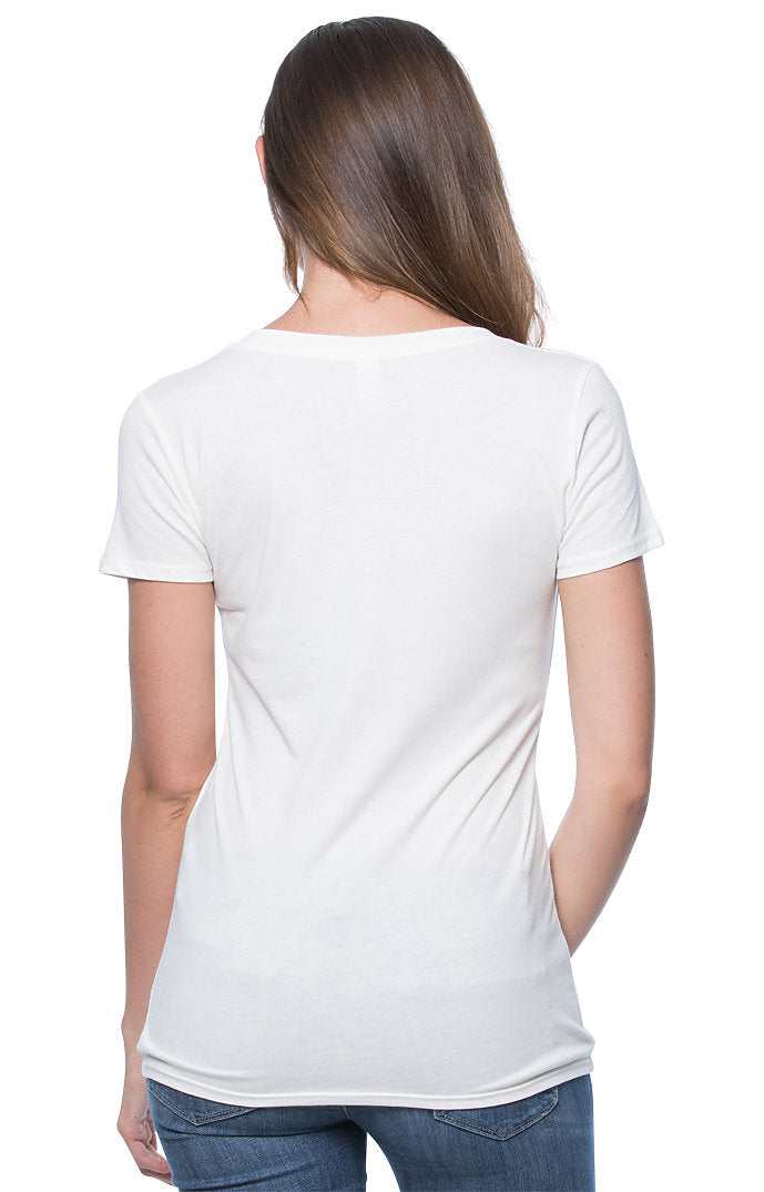 Royal Apparel 64030 Women's Viscose Hemp Organic Cotton V-Neck - Sand