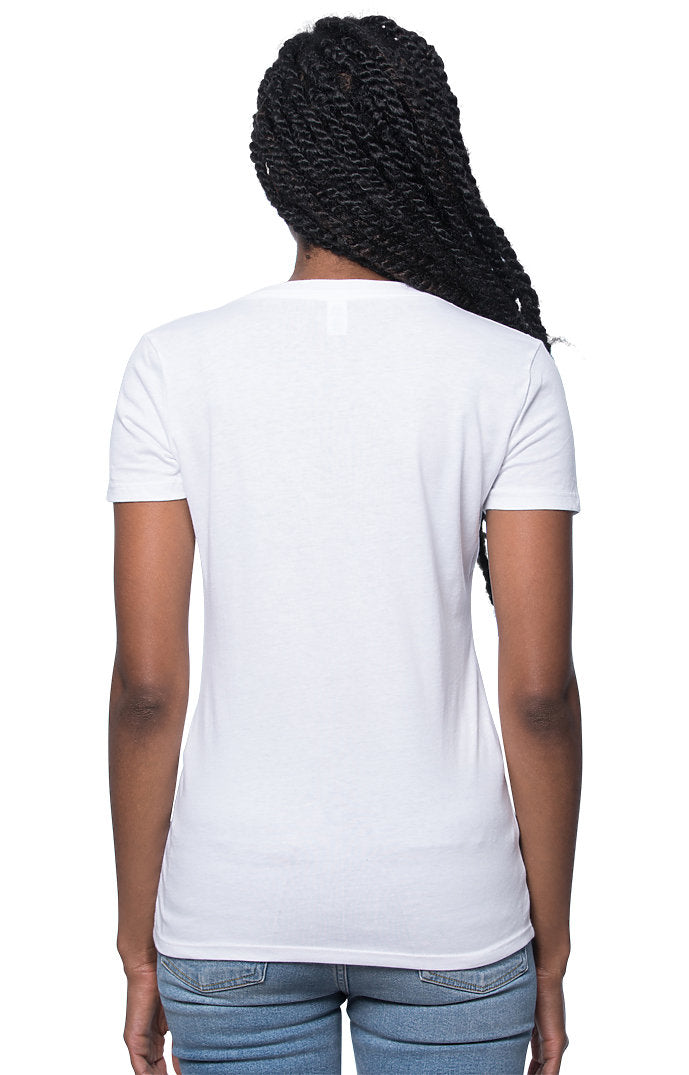 Royal Apparel 64030 Women's Viscose Hemp Organic Cotton V-Neck - Snowflake
