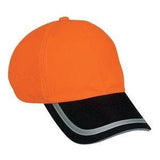 Enhanced Visibility Cap Joe's USA Safety Orange/Black/ Reflective