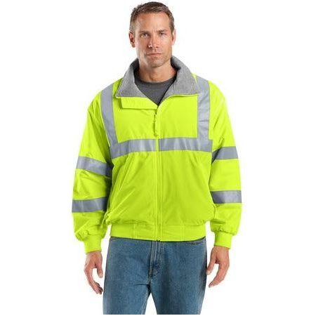 Joe's USA Men's Enhanced Visibility Challenger Jacket with Reflective Taping Joe's USA Safety Yellow/ Reflective X-Small