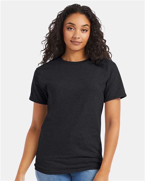 Hanes Essential-T T-Shirt - Charcoal Heather - Hanes 5280 Hanes