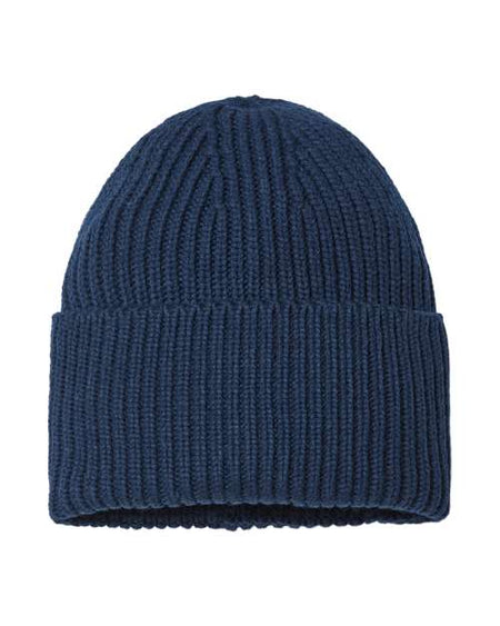 Atlantis Headwear Sustainable Chunky Rib Cuffed Beanie - Atlantis Headwear OAK Atlantis Headwear Navy One Size