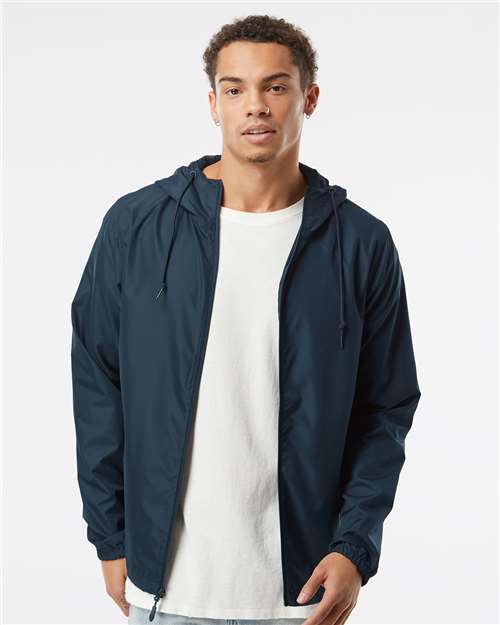 Independent Trading Co. Lightweight Windbreaker Full-Zip Jacket - Classic Navy - Independent Trading Co. EXP54LWZ Independent Trading Co.