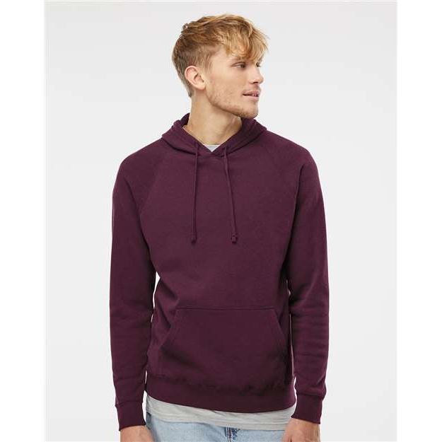 Independent Trading Co. Special Blend Raglan Hooded Sweatshirt - Maroon - Independent Trading Co. PRM33SBP Independent Trading Co. Maroon XS