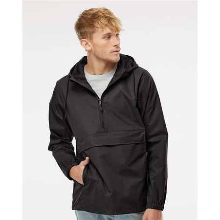 Independent Trading Co. Nylon Anorak - Independent Trading Co. EXP94NAW Independent Trading Co. Black XS