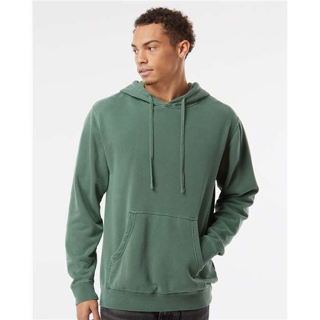 Independent Trading Co. Midweight Pigment-Dyed Hooded Sweatshirt - Pigment Alpine Green - Independent Trading Co. PRM4500 Independent Trading Co. Pigment Alpine Green XS