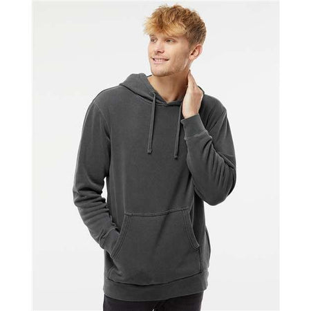 Independent Trading Co. Midweight Pigment-Dyed Hooded Sweatshirt - Pigment Black - Independent Trading Co. PRM4500 Independent Trading Co. Pigment Black XS