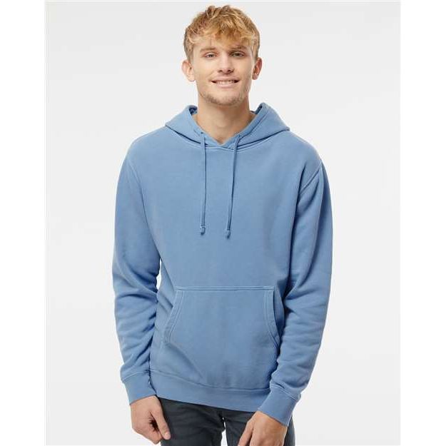 Independent Trading Co. Midweight Pigment-Dyed Hooded Sweatshirt - Pigment Light Blue - Independent Trading Co. PRM4500 Independent Trading Co. Pigment Light Blue XS