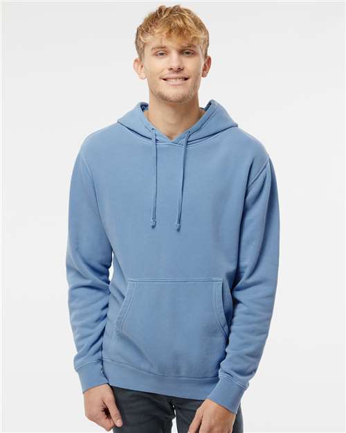 Independent Trading Co. Midweight Pigment-Dyed Hooded Sweatshirt - Pigment Light Blue - Independent Trading Co. PRM4500 Independent Trading Co.