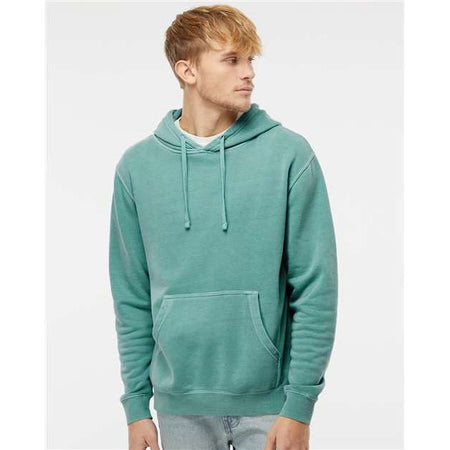 Independent Trading Co. Midweight Pigment-Dyed Hooded Sweatshirt - Pigment Mint - Independent Trading Co. PRM4500 Independent Trading Co. Pigment Mint XS