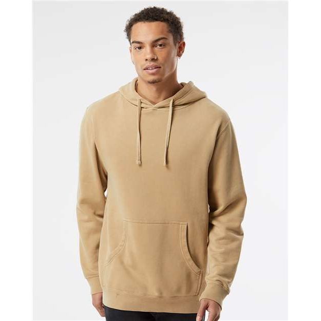 Independent Trading Co. Midweight Pigment-Dyed Hooded Sweatshirt - Pigment Sandstone - Independent Trading Co. PRM4500 Independent Trading Co. Pigment Sandstone XS